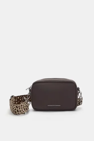 Sac à bandoulière imprimé léopard avec bandoulière