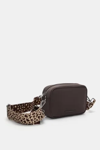 Sac à bandoulière imprimé léopard avec bandoulière