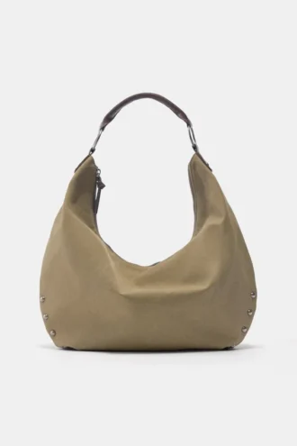 Sac cabas à anneaux cloutés