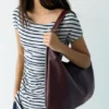 Sac cabas à effet tressé