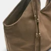 Sac cabas en simili cuir avec détails sur les anses Sac cabas en simili cuir avec détails sur les anses