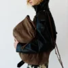 Sac cabas en simili cuir avec détails sur les anses Sac cabas en simili cuir avec détails sur les anses