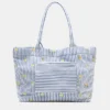 Sac fourre-tout à effet serviette rayé Sac fourre-tout à effet serviette rayé