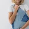 Sac fourre-tout en denim patchwork