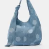 Sac fourre-tout en denim à pois Sac fourre-tout en denim à pois
