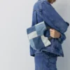 Sac à main en denim patchwork Sac à main en denim patchwork