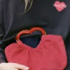 Sac à main en forme de cœur