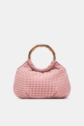 Sac à main à imprimé vichy
