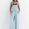 Salopette longue en denim Salopette longue en denim