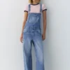 Salopette longue en denim Salopette longue en denim