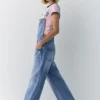 Salopette longue en denim Salopette longue en denim