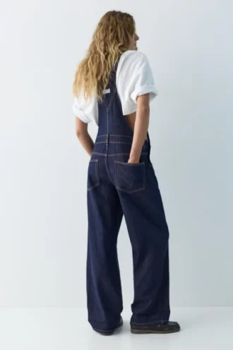 Salopette longue en denim Salopette longue en denim