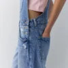 Salopette longue en denim Salopette longue en denim