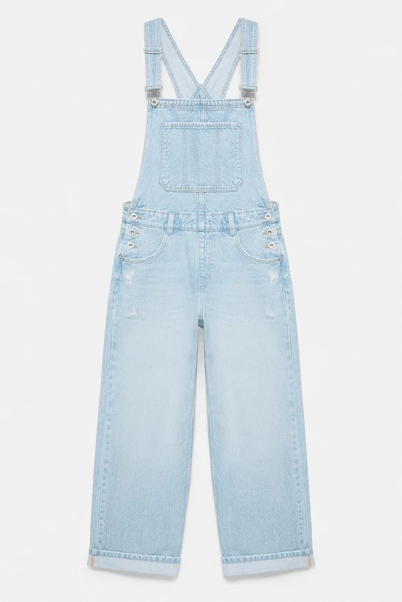 Salopette longue en denim Salopette longue en denim