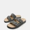 Sandales à boucles en cuir