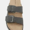 Sandales à boucles en cuir