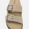 Sandales à boucles en cuir