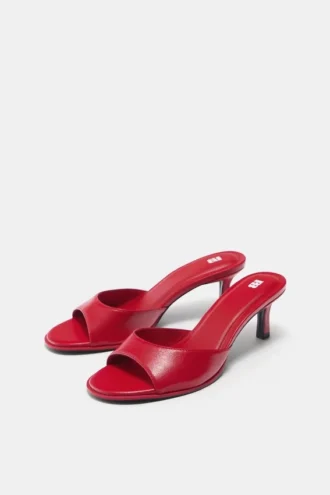 Sandales mules à talons hauts