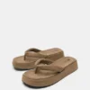 Sandales plates volumineuses