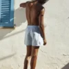 Short de bain à rayures en seersucker Short de bain à rayures en seersucker