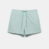 Short de bain à rayures en seersucker
