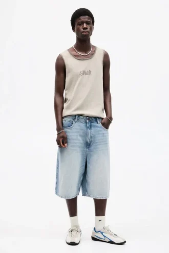 Short en jean style skateur