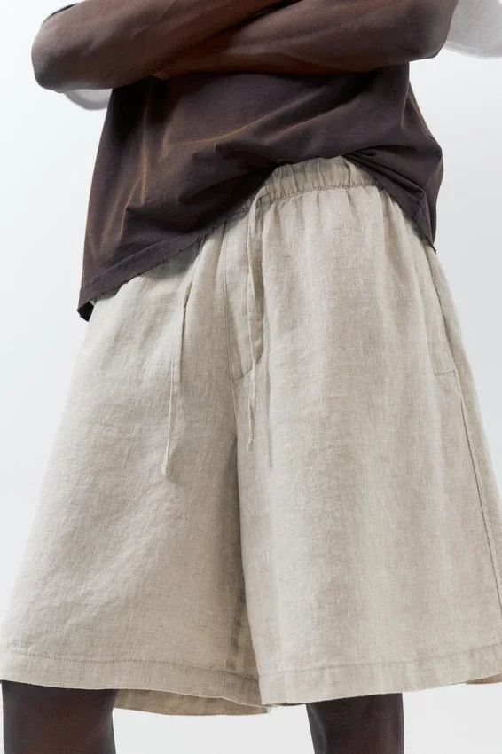 Shorts de jogging 100 % lin Shorts de jogging 100 % lin