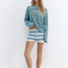 Shorts en crochet rayé Shorts en crochet rayé