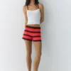 Shorts en crochet rayé Shorts en crochet rayé