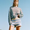 Shorts en crochet rayé Shorts en crochet rayé