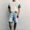 Shorts en denim coupe standard Shorts en denim coupe standard