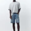 Shorts en denim coupe standard Shorts en denim coupe standard