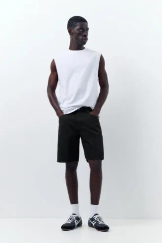 Shorts en denim coupe standard