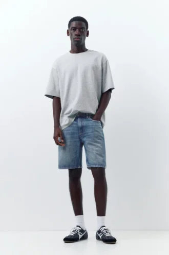 Shorts en denim coupe standard