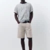 Shorts en denim coupe standard Shorts en denim coupe standard