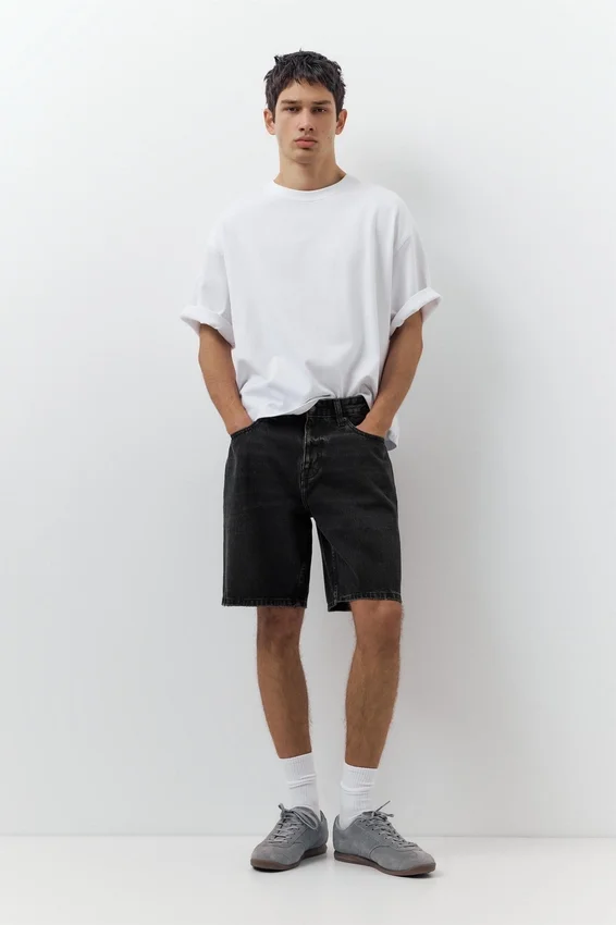 Shorts en denim coupe standard Shorts en denim coupe standard