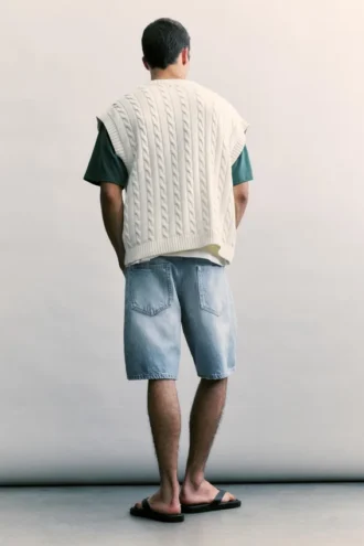 Shorts en denim coupe standard