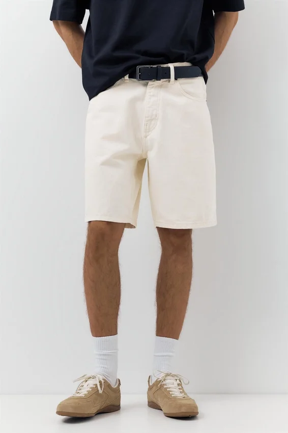 Shorts en denim coupe standard Shorts en denim coupe standard