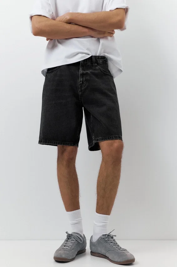 Shorts en denim coupe standard Shorts en denim coupe standard