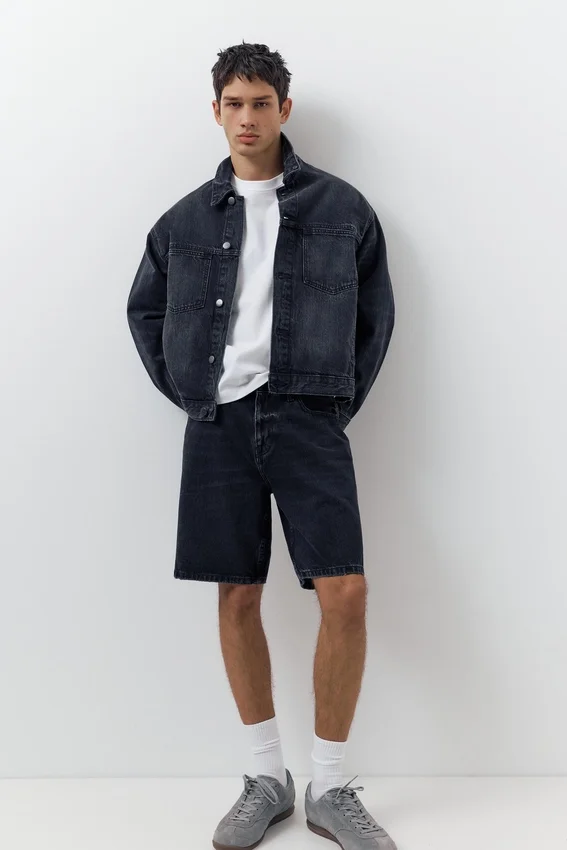 Shorts en denim coupe standard Shorts en denim coupe standard