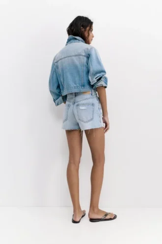 Shorts en denim déchiré