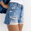 Shorts en denim déchiré Shorts en denim déchiré