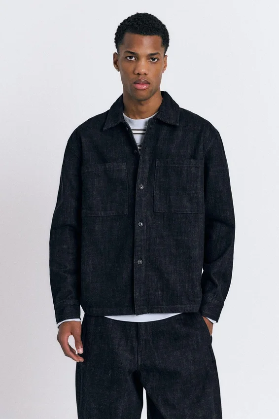 Surchemise en denim avec poches Surchemise en denim avec poches