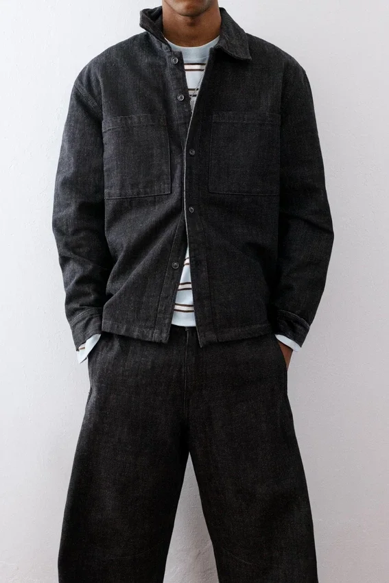 Surchemise en denim avec poches Surchemise en denim avec poches