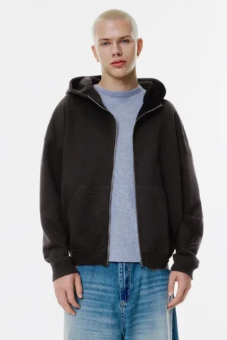 Sweat à capuche ample zippé