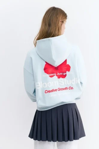 Sweat à capuche avec motif floral