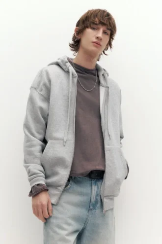 Sweat à capuche basique zippé