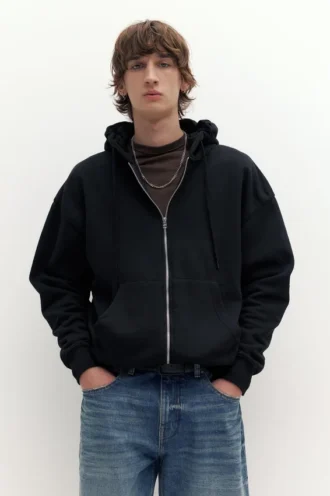 Sweat à capuche basique zippé