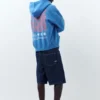 Sweat à capuche bleu zippé Sweat à capuche bleu zippé