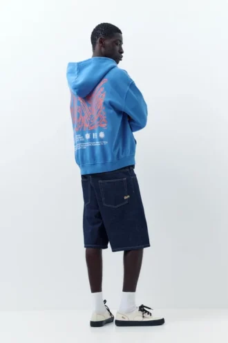 Sweat à capuche bleu zippé Sweat à capuche bleu zippé